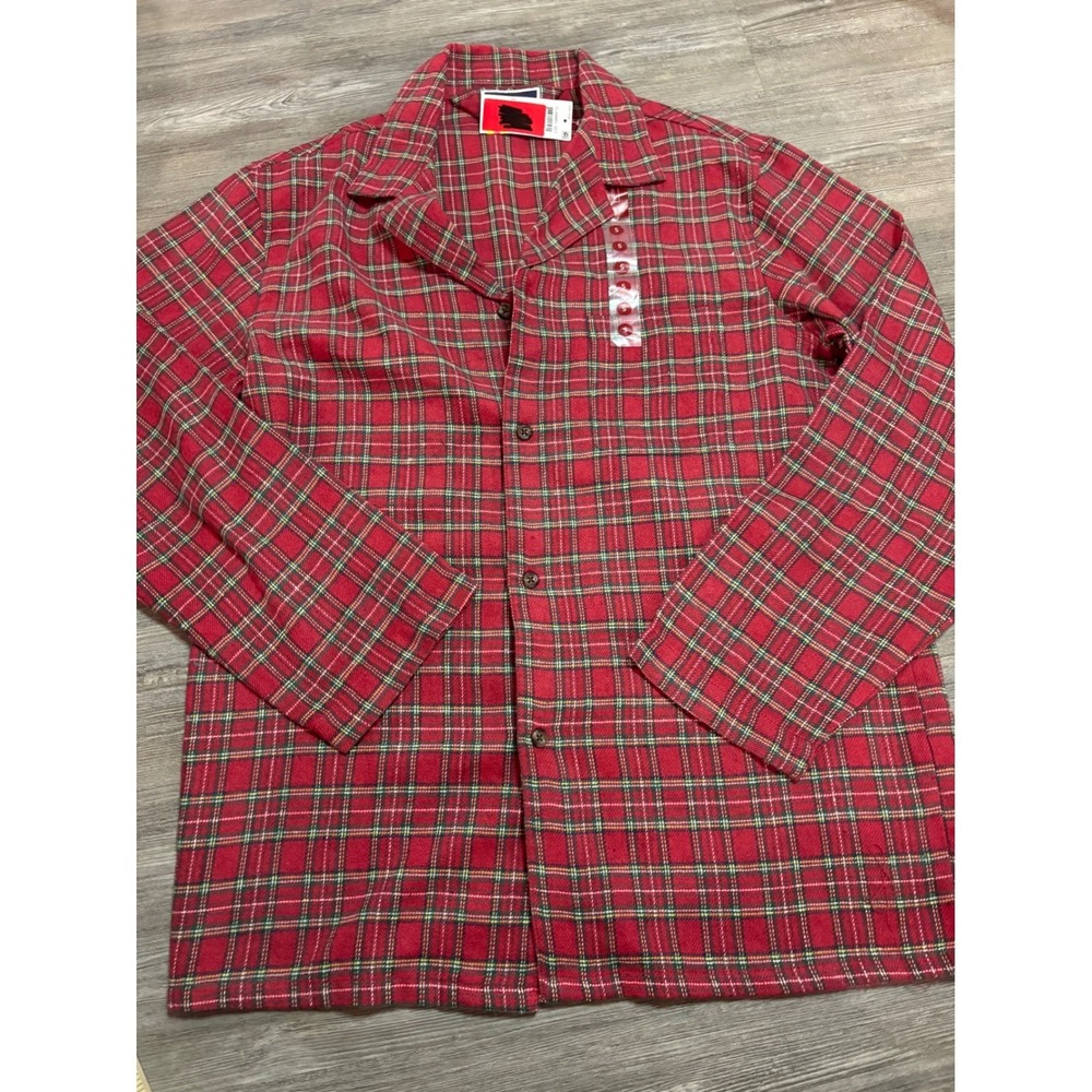 Club Room Men Plaid Long Sleeve Button Down‎ Shirt Red Green Size S